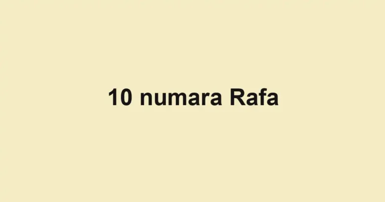 10 numara Rafa