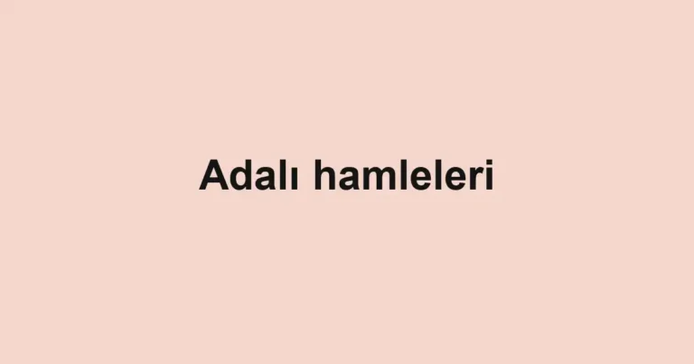 Adalı hamleleri