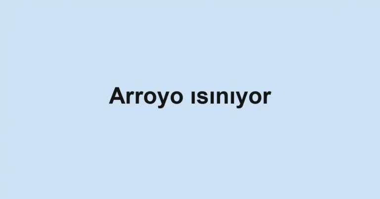 Arroyo ısınıyor
