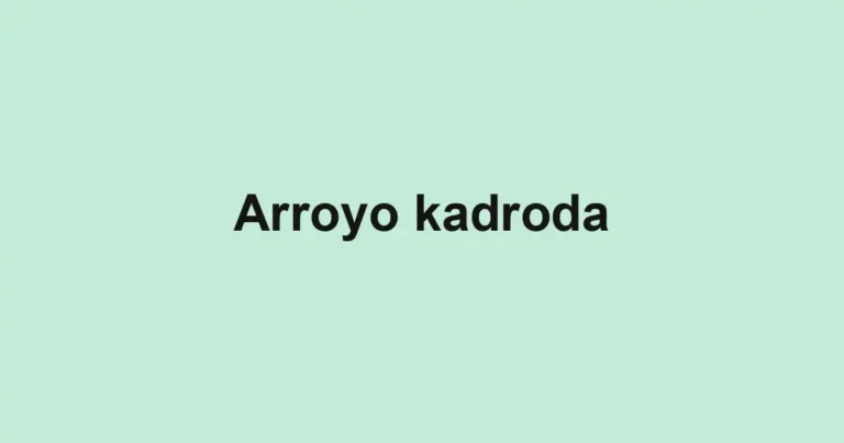 Arroyo kadroda