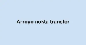 Arroyo nokta transfer