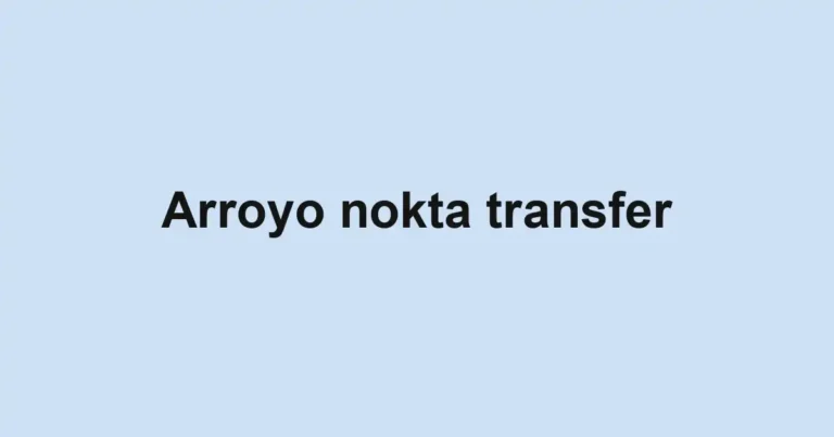 Arroyo nokta transfer