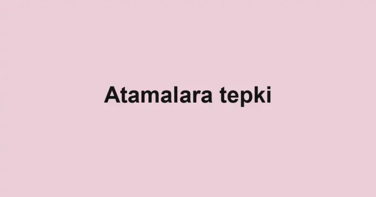 Atamalara tepki