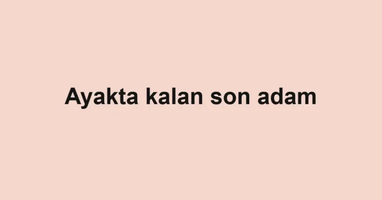Ayakta kalan son adam