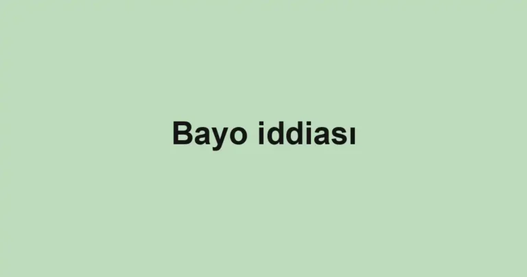 Bayo iddiası
