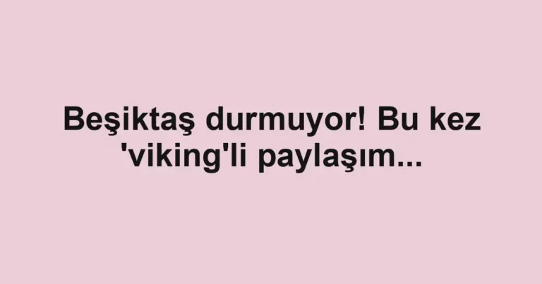 Beşiktaş durmuyor! Bu kez 'viking'li paylaşım...