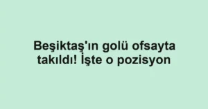 Beşiktaş'ın golü ofsayta takıldı! İşte o pozisyon