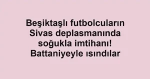 Beşiktaşlı futbolcuların Sivas deplasmanında soğukla imtihanı! Battaniyeyle ısındılar
