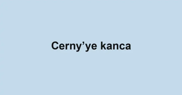 Cerny’ye kanca