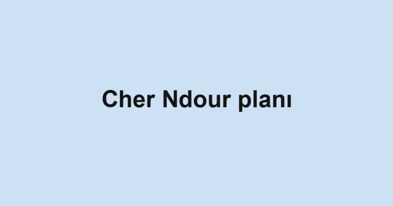 Cher Ndour planı