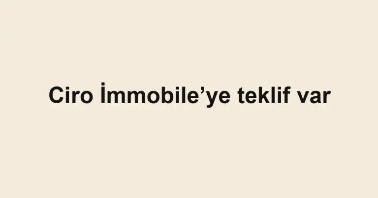 Ciro İmmobile’ye teklif var