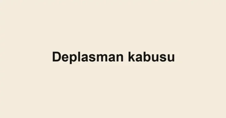 Deplasman kabusu