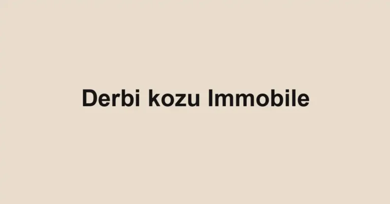 Derbi kozu Immobile