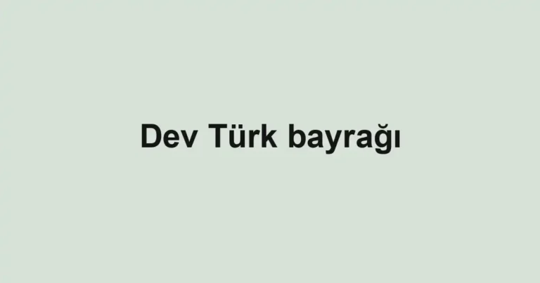 Dev Türk bayrağı