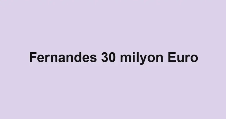 Fernandes 30 milyon Euro