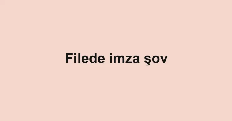 Filede imza şov