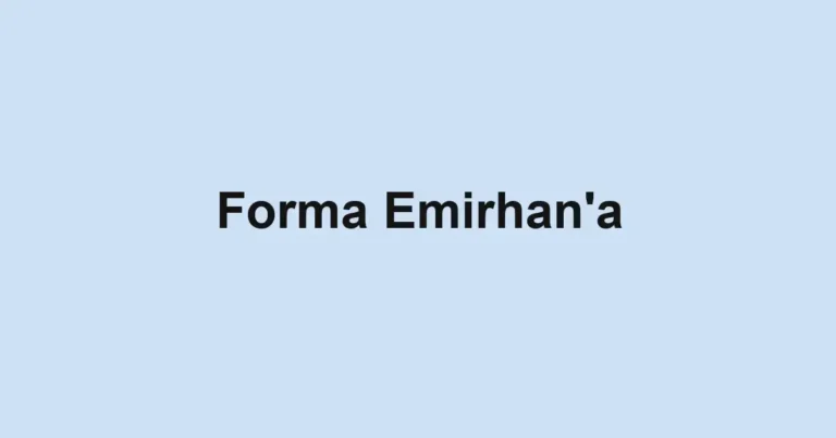 Forma Emirhan'a