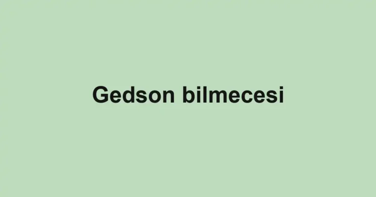 Gedson bilmecesi