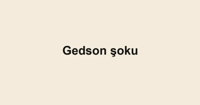 Gedson şoku