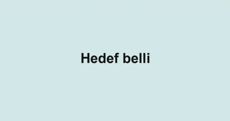 Hedef belli