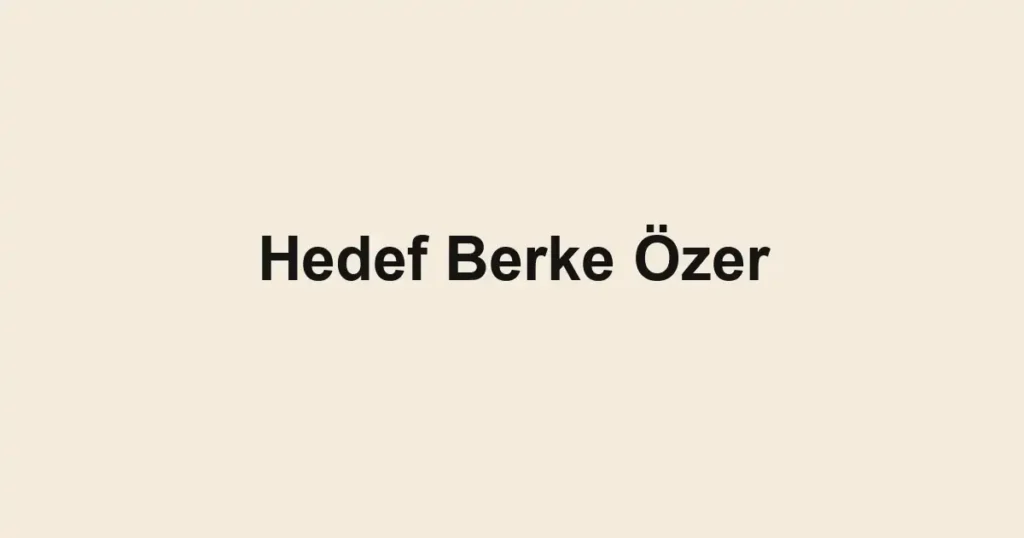 Hedef Berke Özer