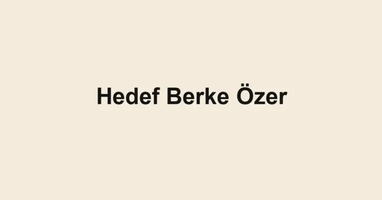 Hedef Berke Özer