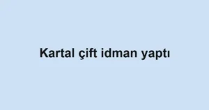 Kartal çift idman yaptı