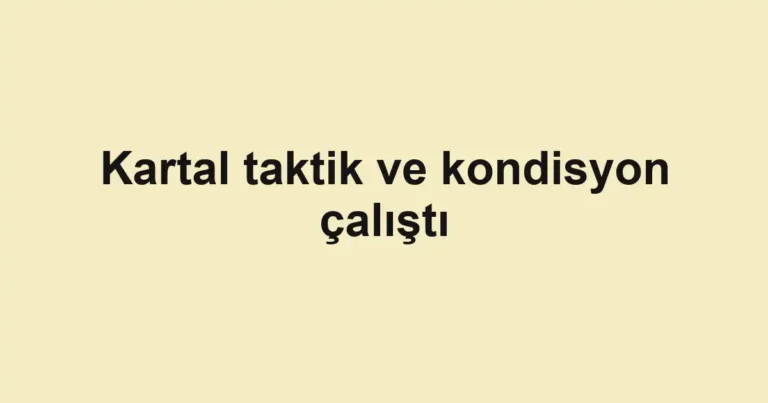 Kartal taktik ve kondisyon çalıştı