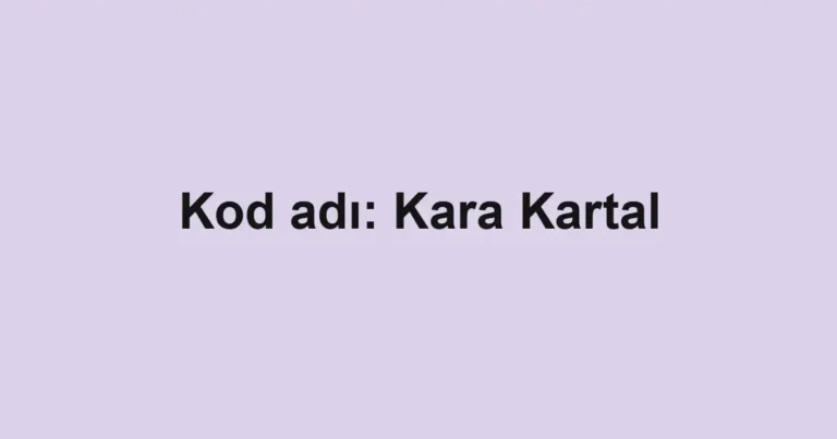 Kod adı: Kara Kartal