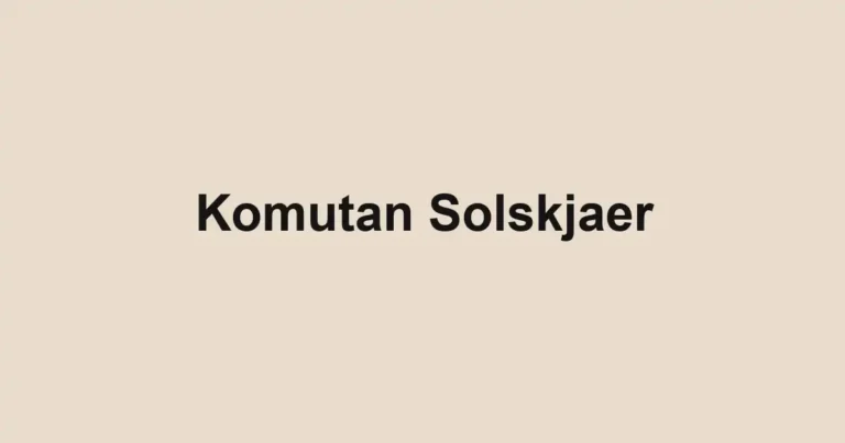Komutan Solskjaer