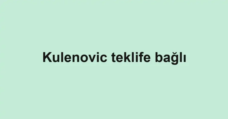 Kulenovic teklife bağlı