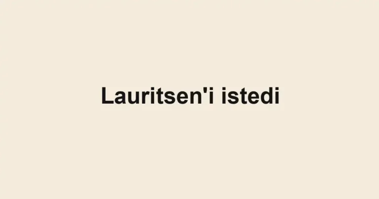Lauritsen'i istedi