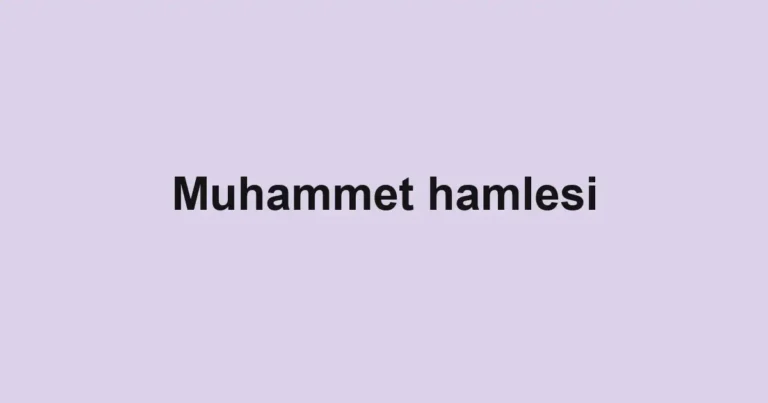 Muhammet hamlesi