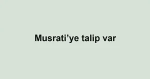 Musrati’ye talip var