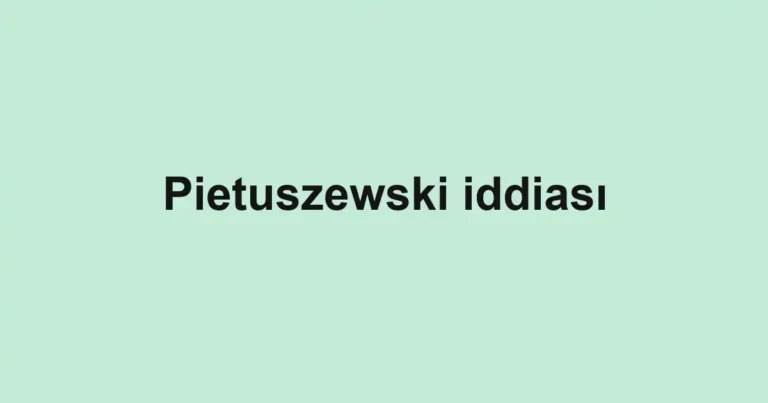 Pietuszewski iddiası