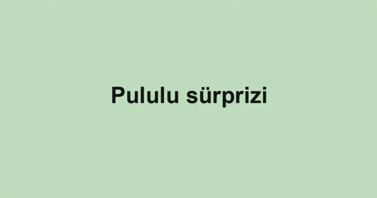 Pululu sürprizi