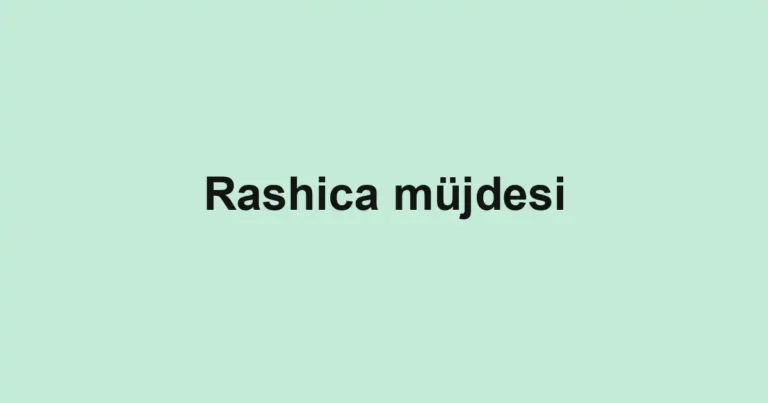 Rashica müjdesi