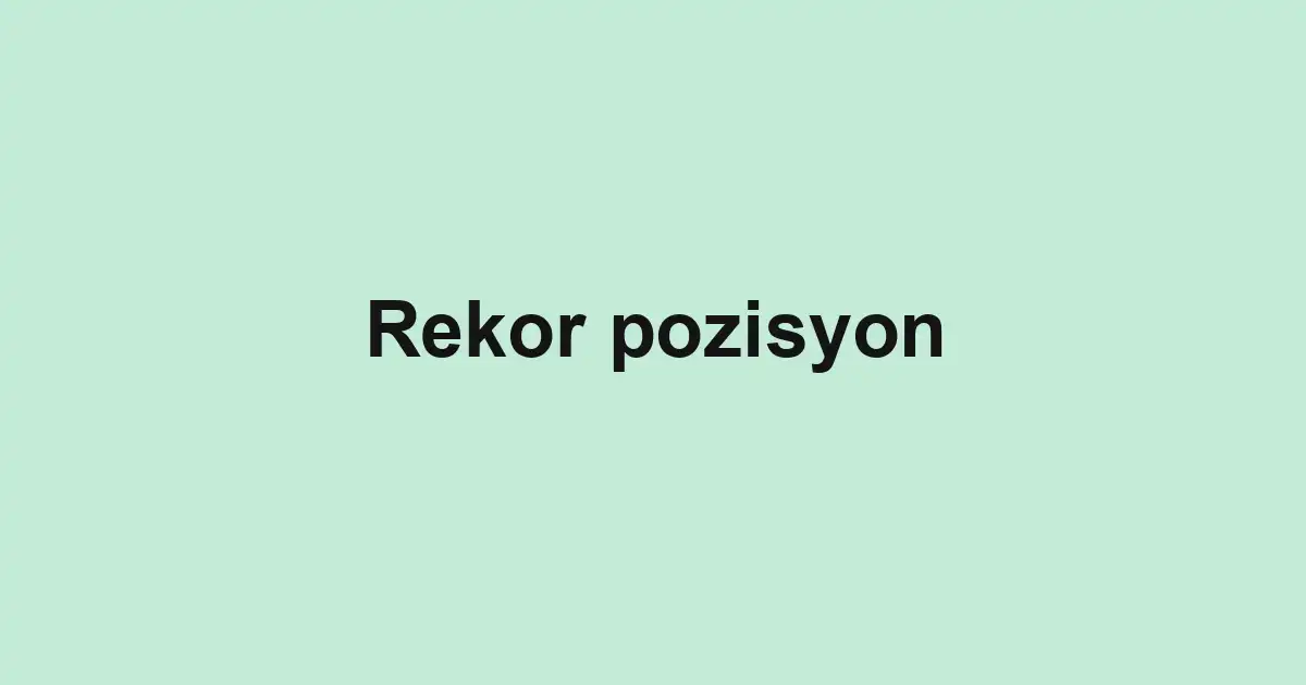 Rekor pozisyon