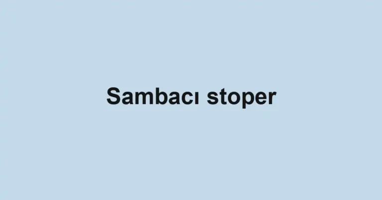 Sambacı stoper