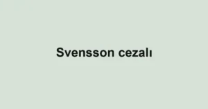 Svensson cezalı