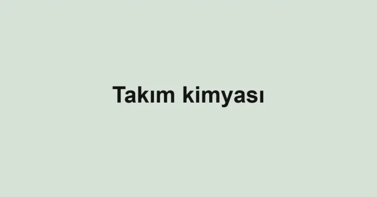 Takım kimyası