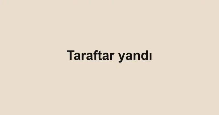 Taraftar yandı