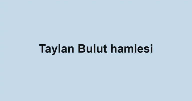 Taylan Bulut hamlesi