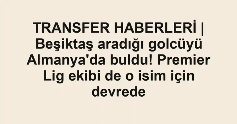TRANSFER HABERLERİ | Beşiktaş aradığı golcüyü Almanya'da buldu! Premier Lig ekibi de o isim için devrede