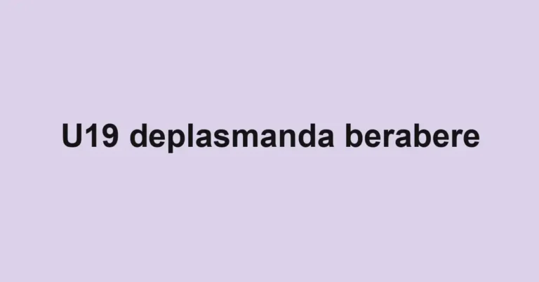 U19 deplasmanda berabere