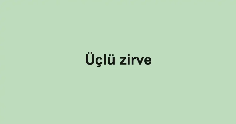 Üçlü zirve