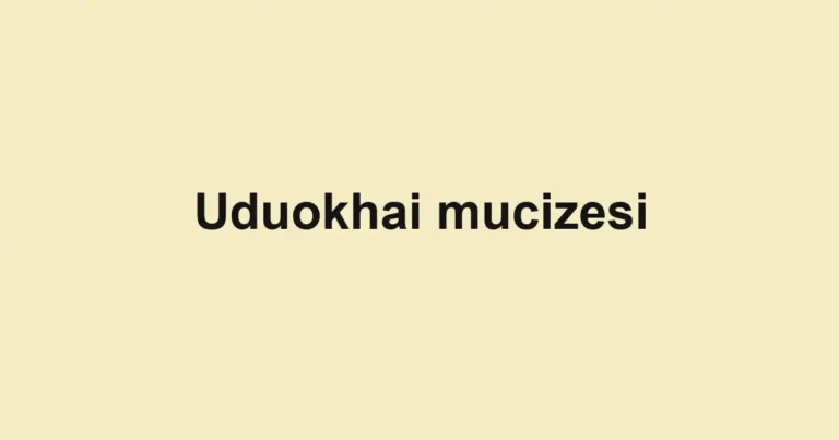 Uduokhai mucizesi