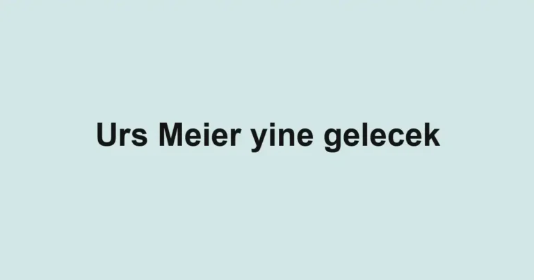 Urs Meier yine gelecek