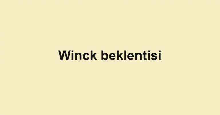 Winck beklentisi