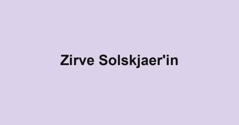 Zirve Solskjaer'in